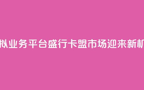 虚拟业务平台盛行，卡盟市场迎来新机遇  第1张