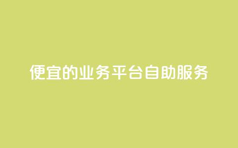 便宜的dy业务平台自助服务  第1张