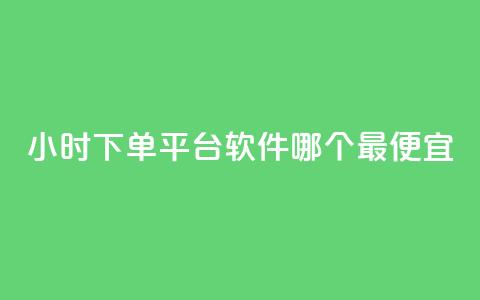 24小时下单平台软件哪个最便宜,24小时免费快手下单平台 - 快手播放量推送软件 今日头条粉丝24小时下单  第1张