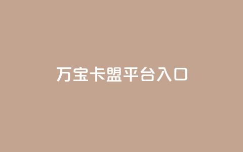 万宝卡盟平台入口,抖音有效粉怎么弄 - dy业务24h 抖音业务下单24小时涨粉  第1张