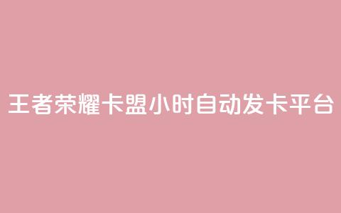 王者荣耀卡盟24小时自动发卡平台,快手点赞下单微信付款 - qq资料卡秒赞功能怎么开 抖音作品赞24小时平台  第1张