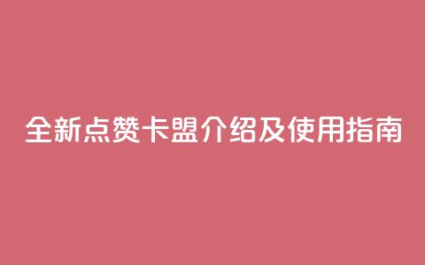 全新QQ点赞卡盟介绍及使用指南  第1张