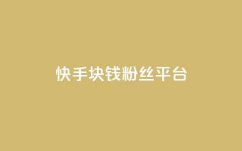 快手1块钱10000粉丝平台 - 快手平台一元购得上万粉丝的秘密分析!  第1张