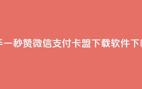 快手一秒5000赞微信支付 - 卡盟下载软件  第1张