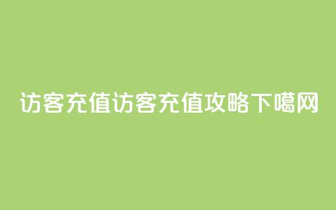 qq访客充值(QQ访客充值攻略)  第1张