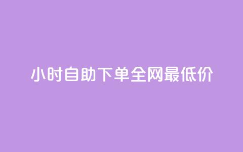 24小时自助下单全网最低价 - 全网最低价24小时自助下单优惠服务!  第1张