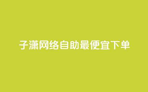 子潇网络自助最便宜下单 - 寻找最实惠的子潇网络自助下单服务？看这里！!  第1张