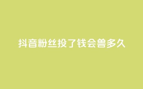 抖音粉丝投了钱会兽多久,qq自助 - 彩虹兔官方免费下载 QQ卡盟货源批发网  第1张