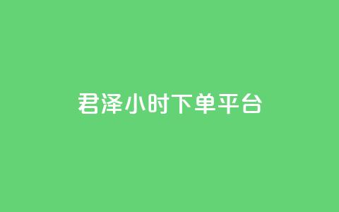 君泽24小时下单平台,点赞24小时下单微信支付 - qq一天自动引流5万人 九梦业务下单  第1张