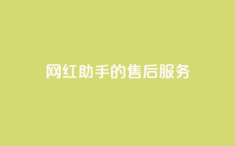 网红助手的售后服务,qq秒赞自助网站官网 - ks业务免费下单平台最便宜 ks全网自助二十四小时下单  第1张