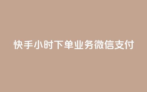 快手24小时下单业务微信支付 - 快手推出24小时下单功能支持微信支付!  第1张