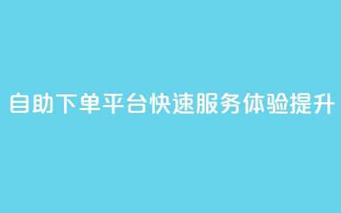 QQ自助下单平台快速服务体验提升  第1张
