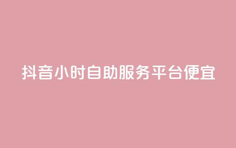 抖音24小时自助服务平台便宜 - 抖音24小时优惠自助服务平台!  第1张