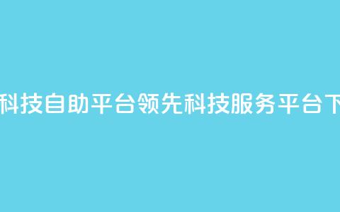王者科技自助平台：领先科技服务平台  第1张