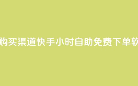 QQ空间访客购买渠道 - 快手24小时自助免费下单软件  第1张