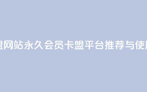 永久qq会员卡盟网站 - 永久QQ会员卡盟平台推荐与使用指南!  第1张