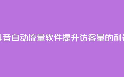 抖音自动流量软件：提升访客量的利器  第1张