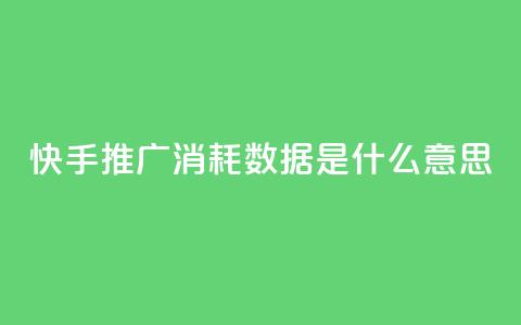 快手推广消耗数据是什么意思,小红书粉丝1w如何报价 - 拼多多砍价网站一元10刀 拼多多2018旧版本下载  第1张