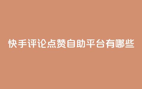 快手评论点赞自助平台有哪些,抖音24小时自助免费 - ks业务免费领取 ks24小时自助服务平台便宜  第1张