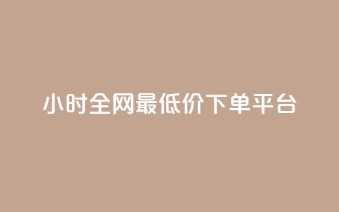 24小时全网最低价下单平台 - 全网最低价24小时下单平台推荐~  第1张