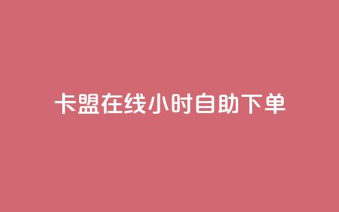 卡盟在线24小时自助下单 - 刷粉网站代理怎么做  第1张