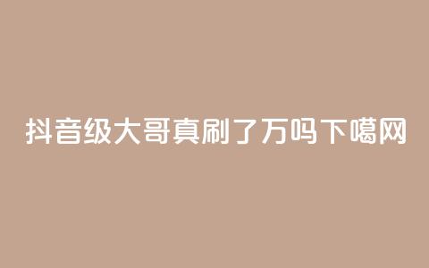 抖音60级大哥真刷了2000万吗  第1张