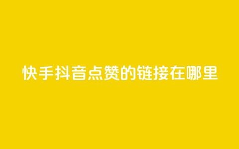 快手抖音点赞的链接在哪里,抖音全网老马最低价下单平台 - 梓豪业务平台登录入口 卡盟24小时平台入口  第1张