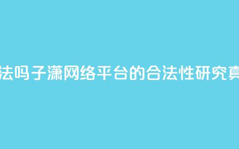 子潇网络平台是合法吗 - 子潇网络平台的合法性研究：真实还是假象？~  第1张