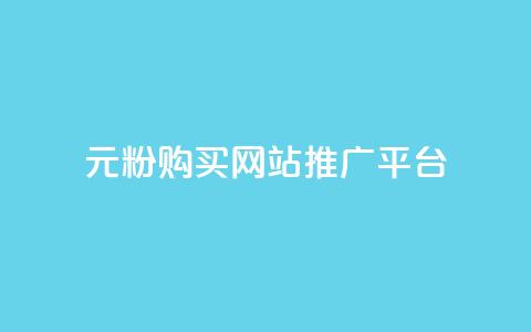 1元1000粉 购买网站 推广平台  第1张