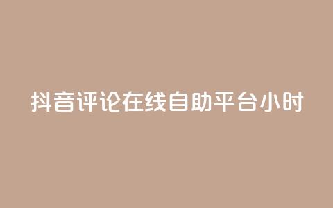 抖音评论在线自助平台24小时,ks助力平台 - 卡盟全网货源 快手ks业务  第1张