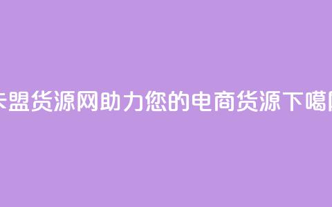 卡盟货源网：助力您的电商货源！  第1张