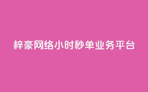 梓豪网络24小时秒单业务平台,抖音24小时人气下单平台 - qq绝版红钻开通网址 粉丝业务平台代理  第1张
