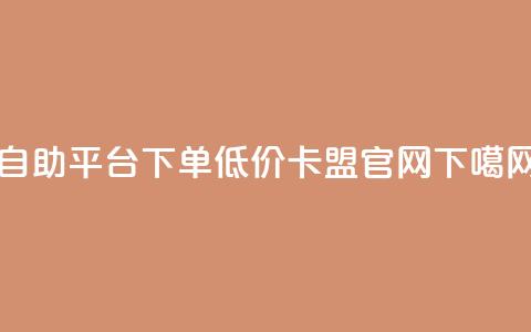 qq自助平台下单 - 低价卡盟官网  第1张