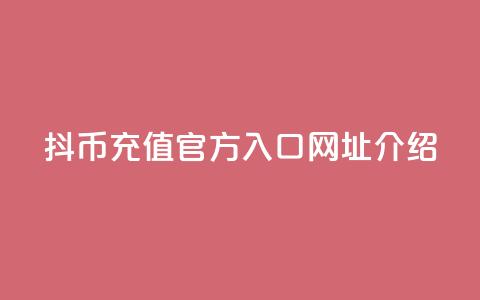 抖币充值官方入口网址介绍  第1张