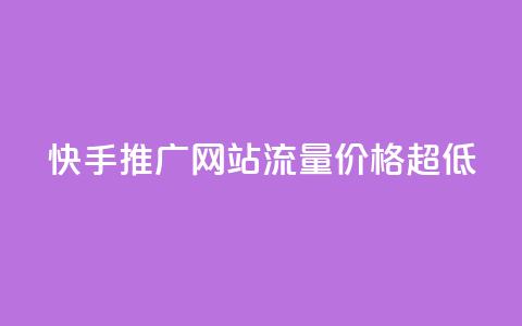快手推广网站流量价格超低  第1张