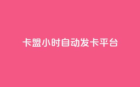 卡盟24小时自动发卡平台 - 24小时自动发卡平台-卡盟快速发卡!  第1张