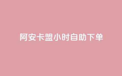 阿安卡盟24小时自助下单 - 阿安卡盟全天候自助下单服务全解析~  第1张