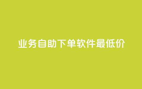ks业务自助下单软件最低价 - 最低价款KS业务自助下单软件~  第1张