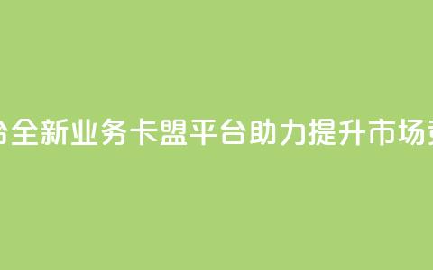业务卡盟平台 - 全新业务卡盟平台助力提升市场竞争力!  第1张