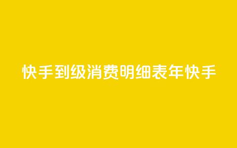 快手1到120级消费明细表2024(2024年快手1-120级消费清单)  第1张