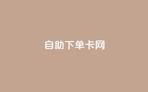 自助下单卡网,ks低价下单平台业务 - 抖音付费推广 游戏货源站全网最低价  第1张