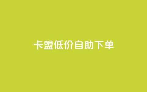 卡盟低价自助下单 - qq自助下单24小时平台  第1张