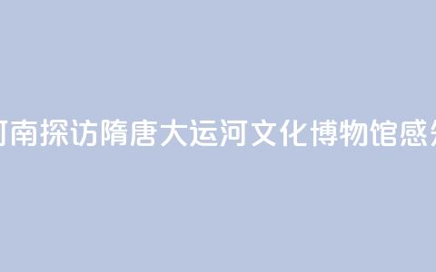 【何以中国 行走河南】探访隋唐大运河文化博物馆 感知古代“水上高铁”  第1张