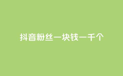 抖音粉丝一块钱一千个,低价qq业务网 - 拼多多助力网站便宜 拼多多转盘助力要多少人  第1张