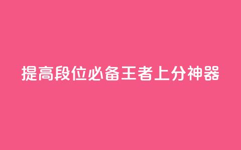 提高段位必备！王者上分神器  第1张