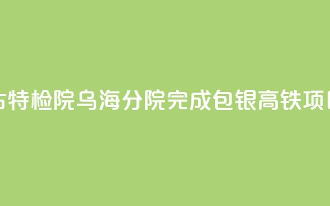 跨越黄河的守护 内蒙古特检院乌海分院完成包银高铁项目高空塔吊检验  第1张