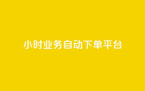 24小时业务自动下单平台 - 全天候自动下单平台助力业务畅行无阻~  第1张