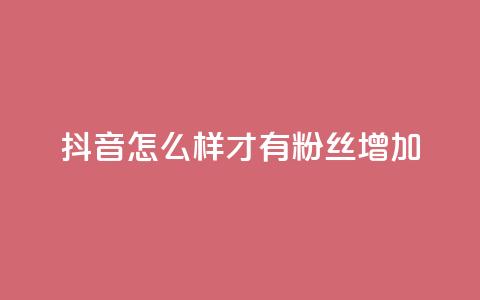 抖音怎么样才有粉丝增加,买赞自助网址 - 自助云商城快手下单 快手流量推广网站  第1张