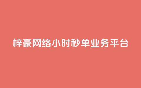 梓豪网络24小时秒单业务平台,抖音24小时人气下单平台 - qq绝版红钻开通网址 粉丝业务平台代理  第1张