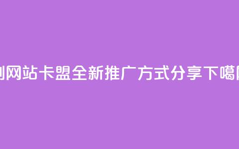 刷QQVIP网站卡盟：全新推广方式分享  第1张